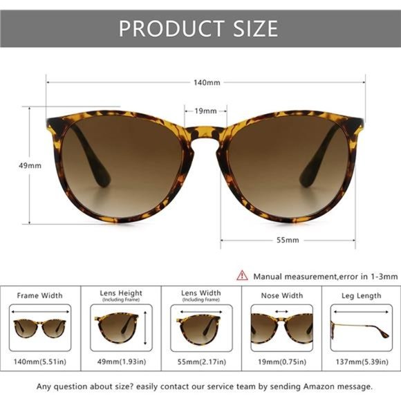 2 Pack Vintage Round Sunglasses for Women Men Classic Retro Designer Style - Picture 7 of 7